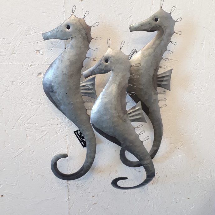 Trio of Seahorses wall art.
