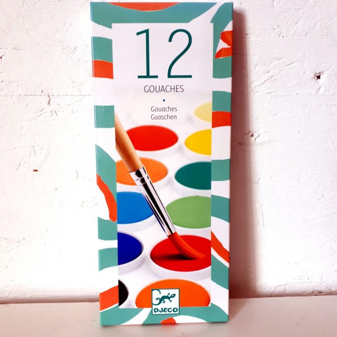 Djeco 12 gouache paint set