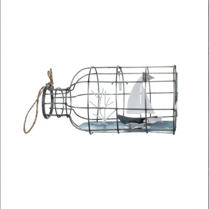 Boat in a wire bottle